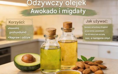 Odżywczy olejek z awokado i migdałów na suche włosy
