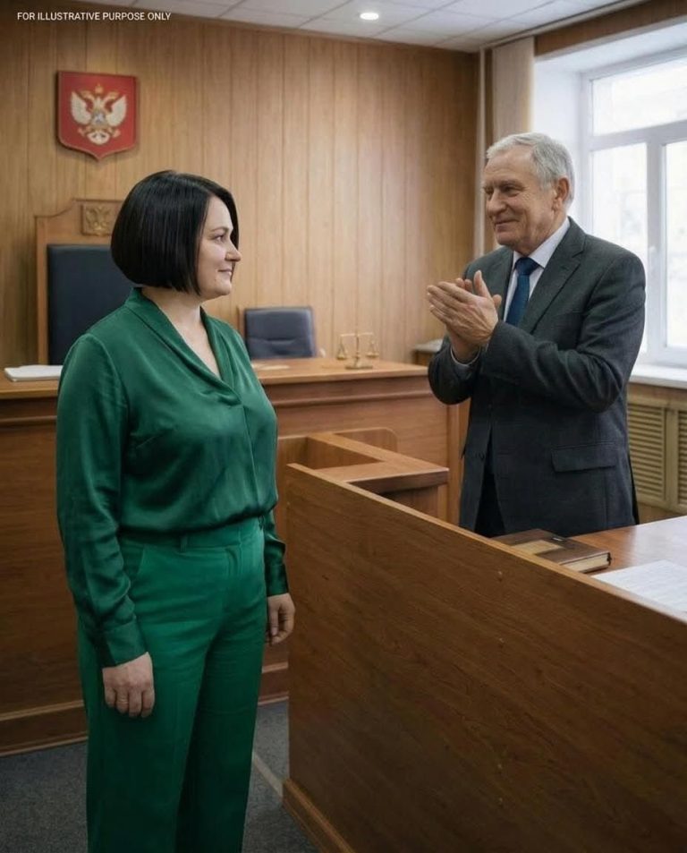 Podczas rozprawy rozwodowej, która po cichu oddała swój potencjał, podczas gdy jej mąż odważny się triumfalnie. Ale kiedy sędzia