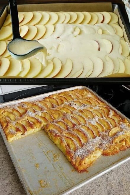Miękkie ciasto jabłkowe na blasze do pieczenia – puszyste, łatwe i pyszne