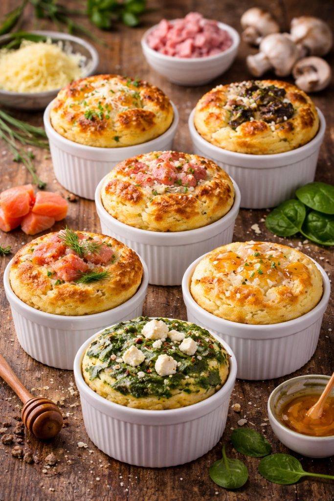 🧀🥚 6 lekkich i możliwych połączonych, wytrawnych sufletów 🥚🧀 Miękkie w środku, idealnie wyrośnięte i złocistobrązowe… suflety