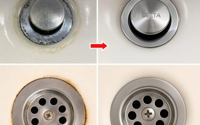 Jak usunąć ciemne osady wokół kranów?