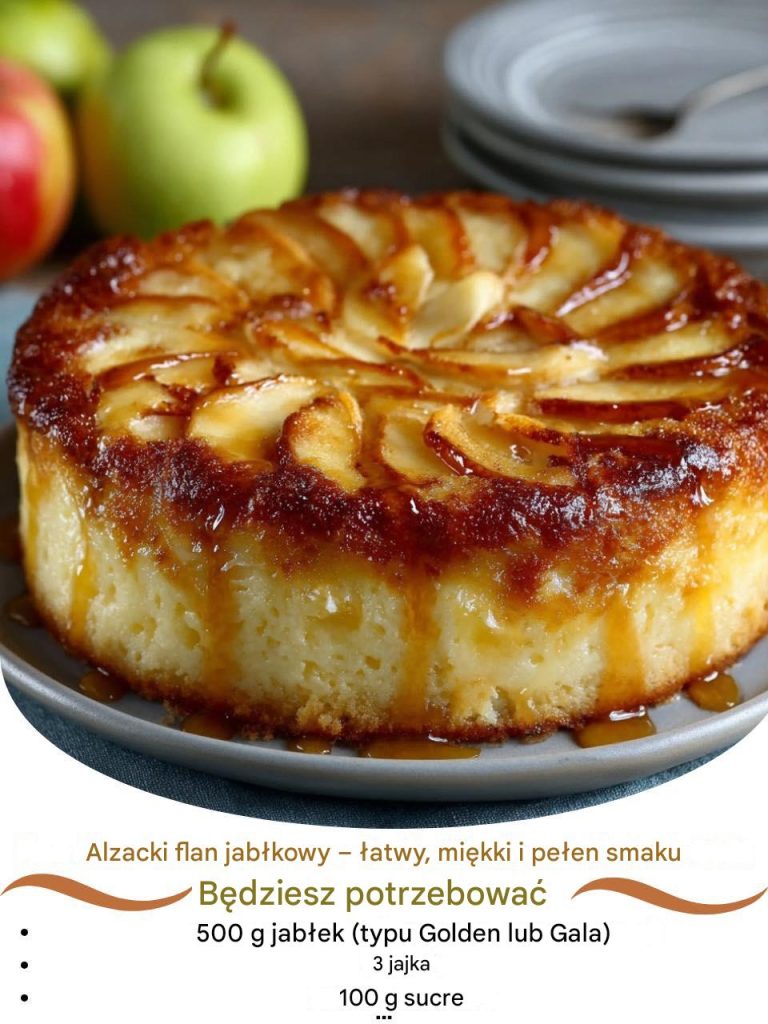 Alzacki flan jabłkowy – łatwy, wilgotny i pełen smaku