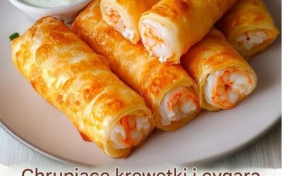 Chrupiące krewetki i czosnkowe papierosy