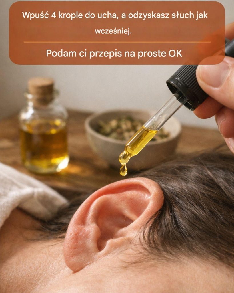 Wpuść 4 krople do ucha, a usłyszysz jak dawniej! 👂 Podam Ci przepis w zamian za proste „OK” w komentarzu. 👇 Przepis znajdziesz w pierwszym