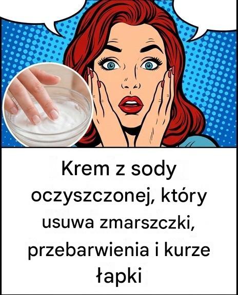 Krem z sodą oczyszczoną wygładzający teksturę skóry, łagodzący i przywracający blask twarzy.