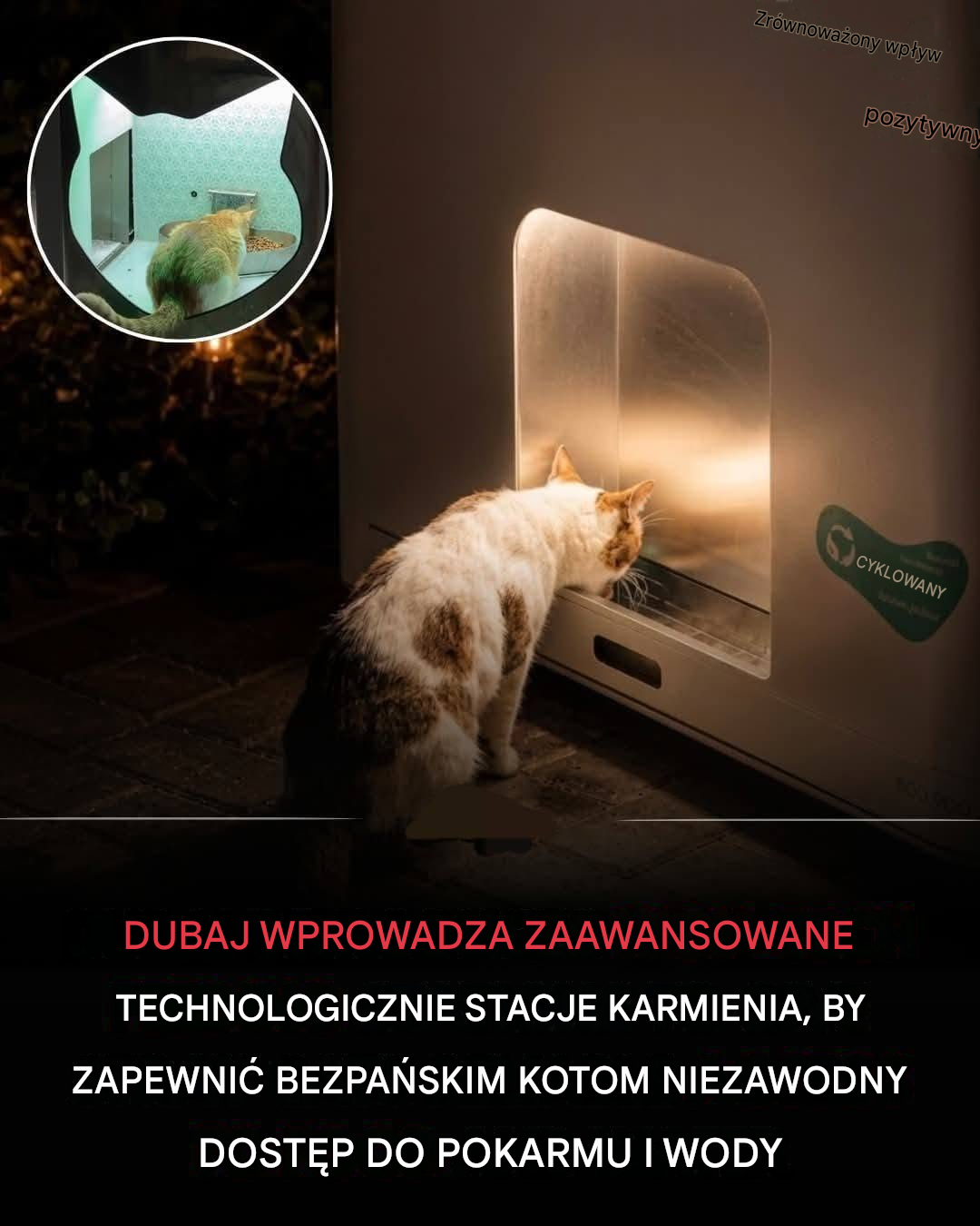W Dubaju powstają nowoczesne stacje karmienia bezdomnych kotów w całym mieście.