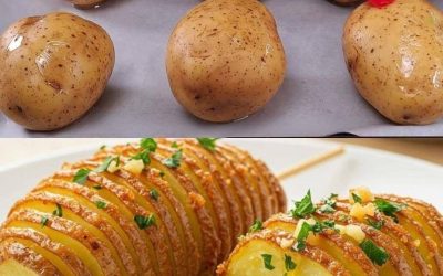 Pieczone ziemniaki z czosnkiem i ziołami