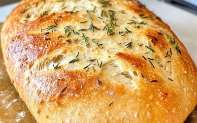 Chleb czosnkowy bez wyrabiania w 20 minut