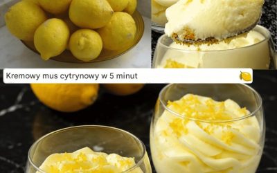 Kremowy mus cytrynowy w 5 minut (bez pieczenia)